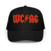 AC/DC-style WCAG Trucker hat black on black