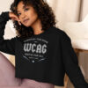 AC/DC style WCAG essential for some crop sweatshirt on black