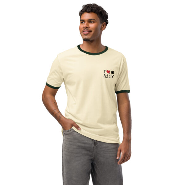 I Love Web Accessibility - Unisex ringer t-shirt - Image 4